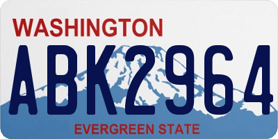 WA license plate ABK2964