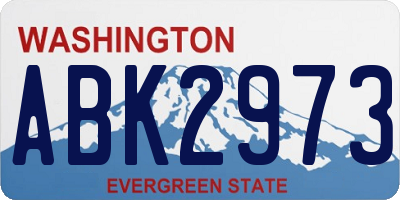 WA license plate ABK2973
