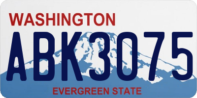 WA license plate ABK3075