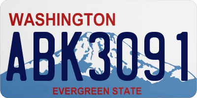 WA license plate ABK3091
