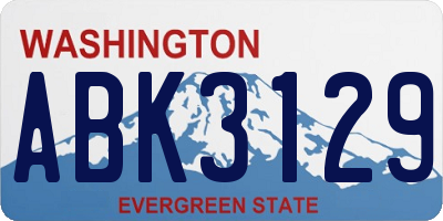 WA license plate ABK3129