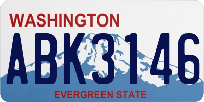 WA license plate ABK3146