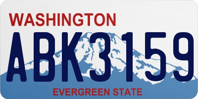 WA license plate ABK3159