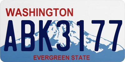 WA license plate ABK3177