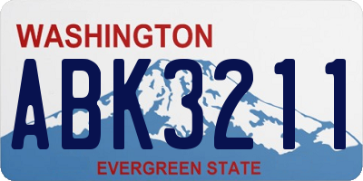WA license plate ABK3211