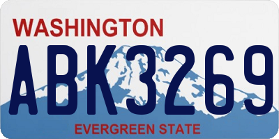 WA license plate ABK3269