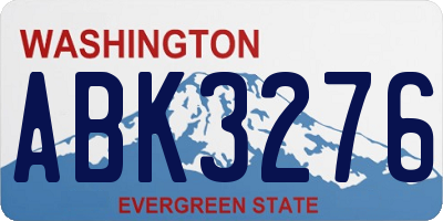WA license plate ABK3276