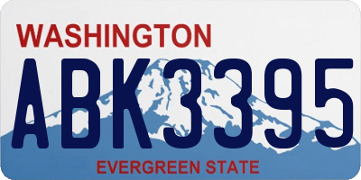 WA license plate ABK3395
