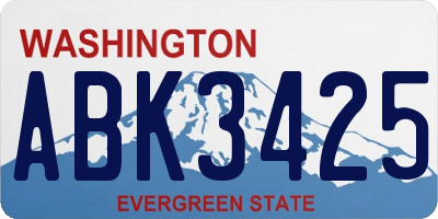 WA license plate ABK3425