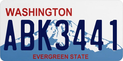 WA license plate ABK3441