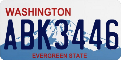 WA license plate ABK3446