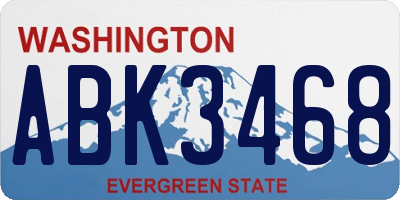 WA license plate ABK3468