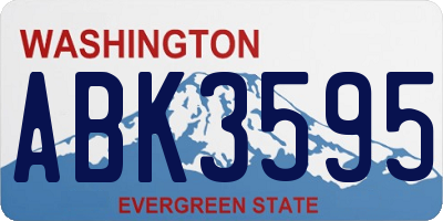 WA license plate ABK3595