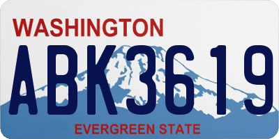 WA license plate ABK3619