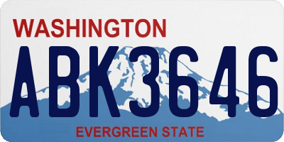 WA license plate ABK3646