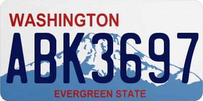 WA license plate ABK3697