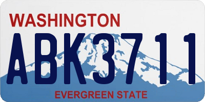 WA license plate ABK3711
