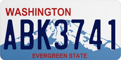 WA license plate ABK3741
