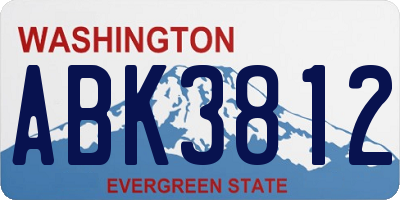 WA license plate ABK3812