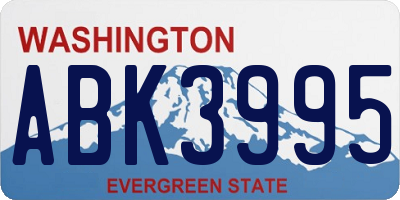 WA license plate ABK3995