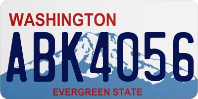 WA license plate ABK4056