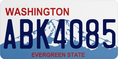 WA license plate ABK4085