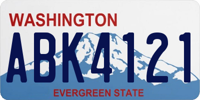 WA license plate ABK4121