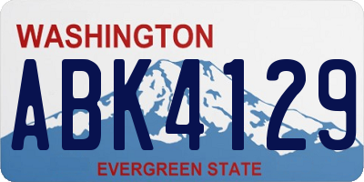 WA license plate ABK4129