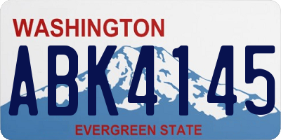 WA license plate ABK4145