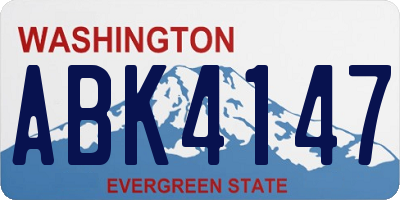 WA license plate ABK4147