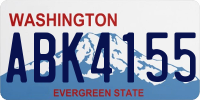 WA license plate ABK4155