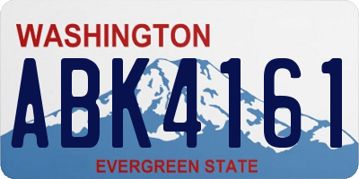 WA license plate ABK4161