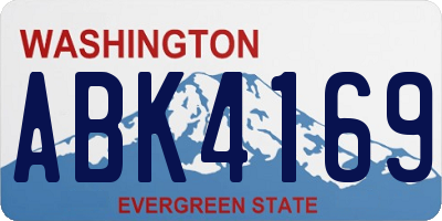 WA license plate ABK4169