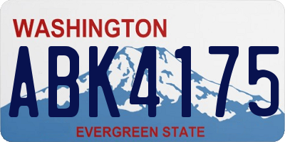 WA license plate ABK4175