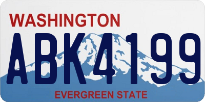 WA license plate ABK4199