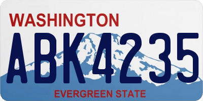 WA license plate ABK4235