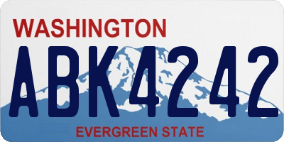 WA license plate ABK4242