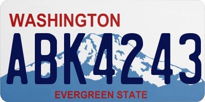 WA license plate ABK4243