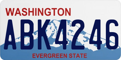 WA license plate ABK4246