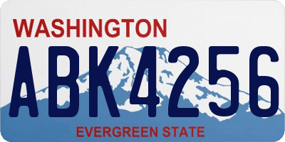 WA license plate ABK4256