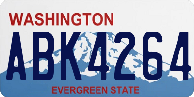WA license plate ABK4264