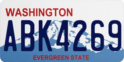 WA license plate ABK4269