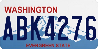 WA license plate ABK4276