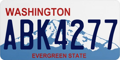 WA license plate ABK4277