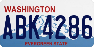 WA license plate ABK4286