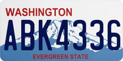WA license plate ABK4336