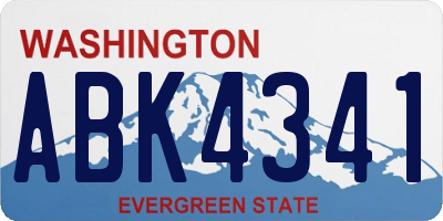 WA license plate ABK4341