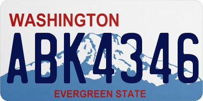 WA license plate ABK4346