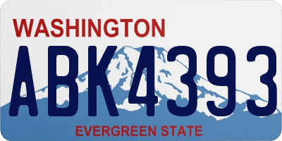 WA license plate ABK4393