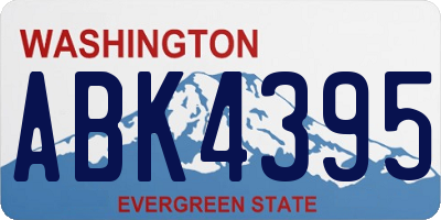 WA license plate ABK4395
